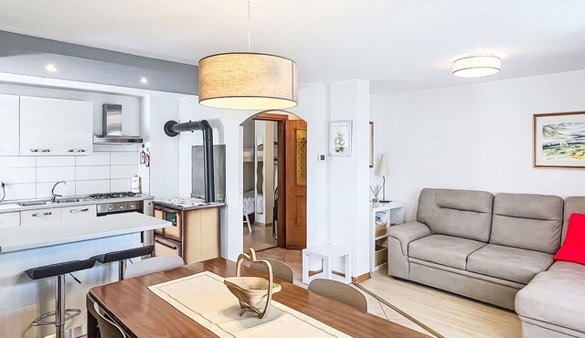 Cosy apartment for 6 guests with WIFI, TV, patio and pets allowed