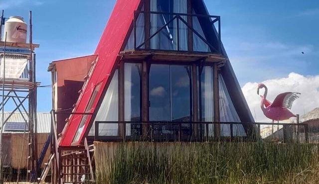 Houseboat on Lake Titicaca