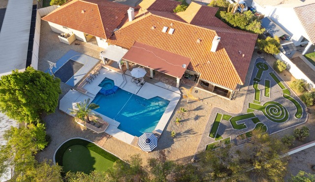 One-of-a-Kind Home w Mini Golf + Pool & Spa Tub