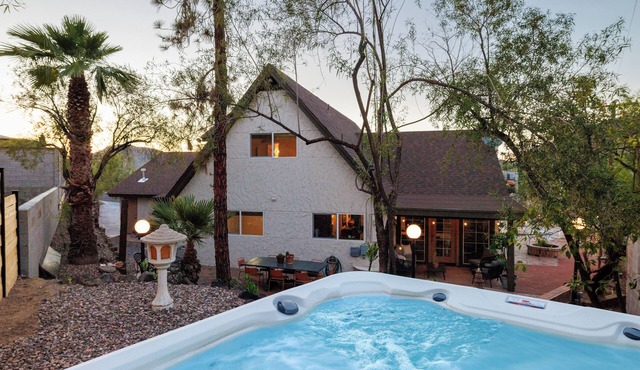 Perched Mountain Home with a Hot Tub + City Views