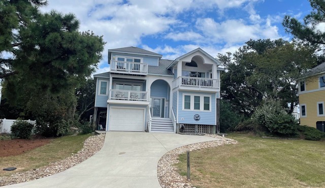 Semi-sound front, private pool- optional heat, hot tub, corn-hole court, views