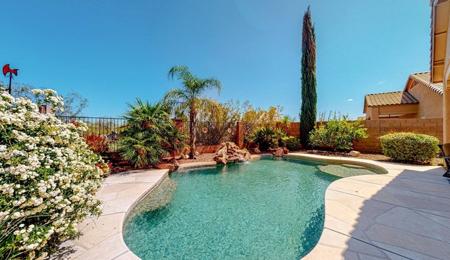 Snowbird-friendly home with WiFi, central AC, enclosed yard, pool, and patio
