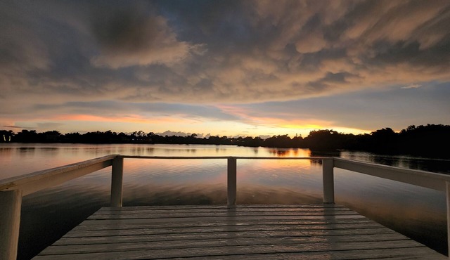 Tranquil Waterfront Pool Home with beautiful views and sunsets and great fishing