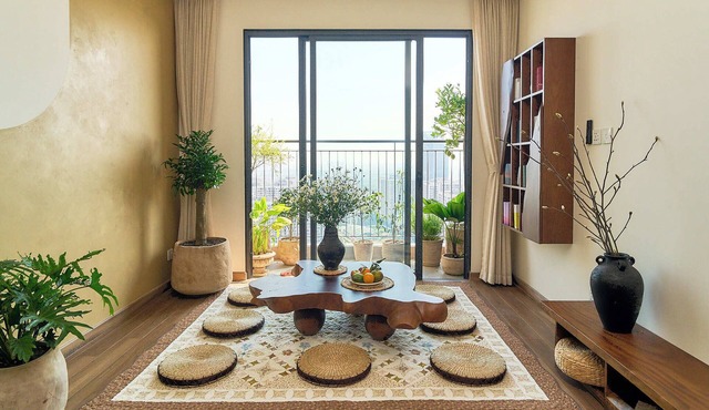 Wabi-Sabi 3BR Apartment with Balcony & City View | Ocean Park Hanoi