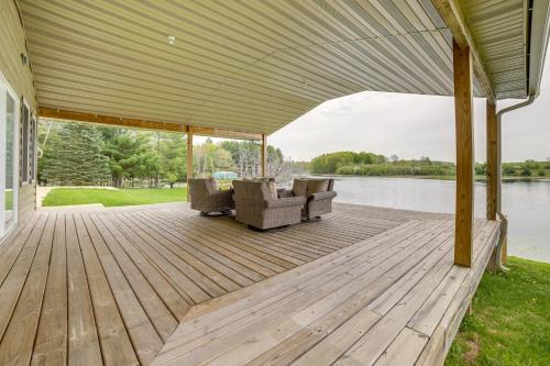 Waterfront Evart Getaway w/Fire Pit on 82 Acres!