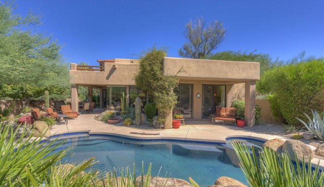 WELL APPOINTED HOME, PRIVATE YARD, POOL, GOLF CART, MAIN FLOOR BEDROOMS