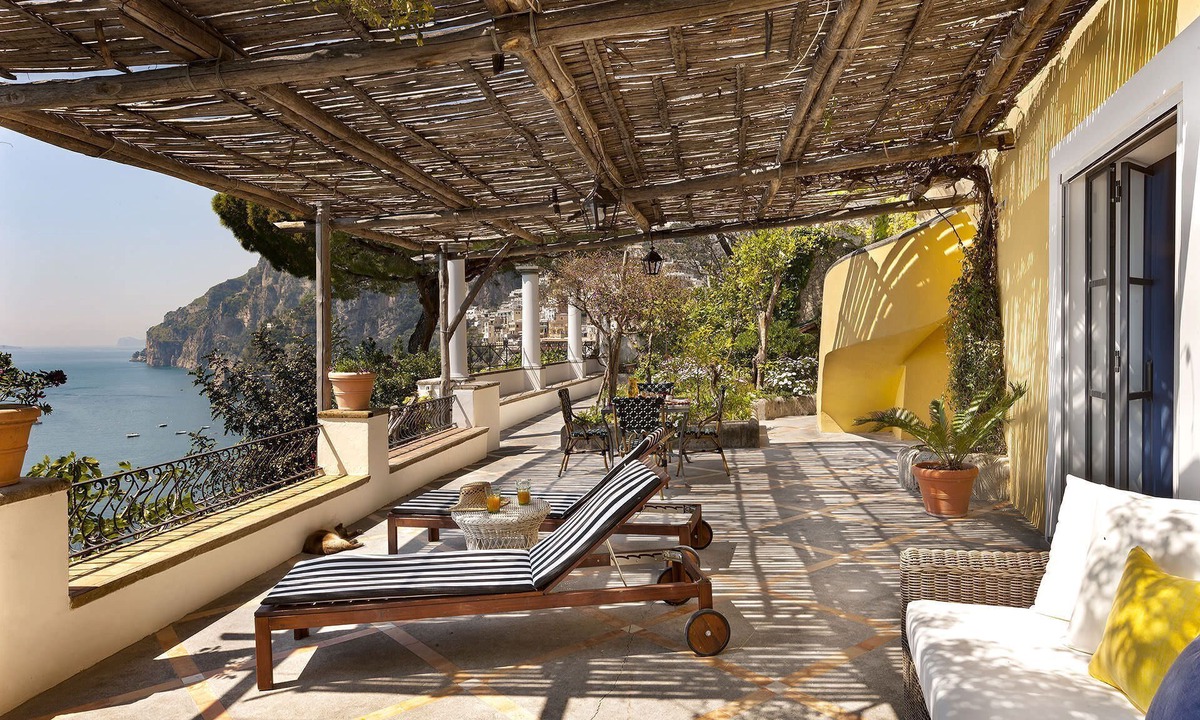 Positano City Centre House | My Rental Homes - Monsour immersed into a wide private garden terrace, sea view