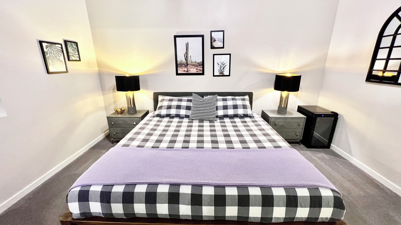 Photo of Bedroom in Brown and Stetson Business
