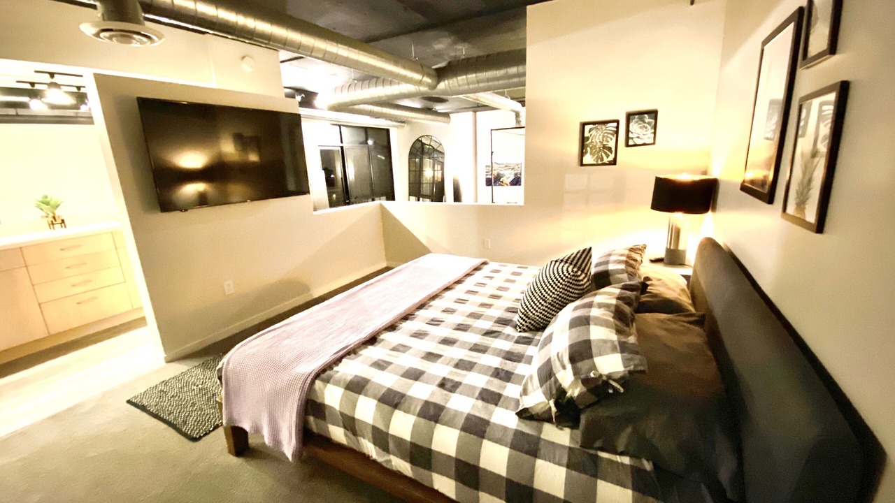 Photo of Bedroom in Brown and Stetson Business