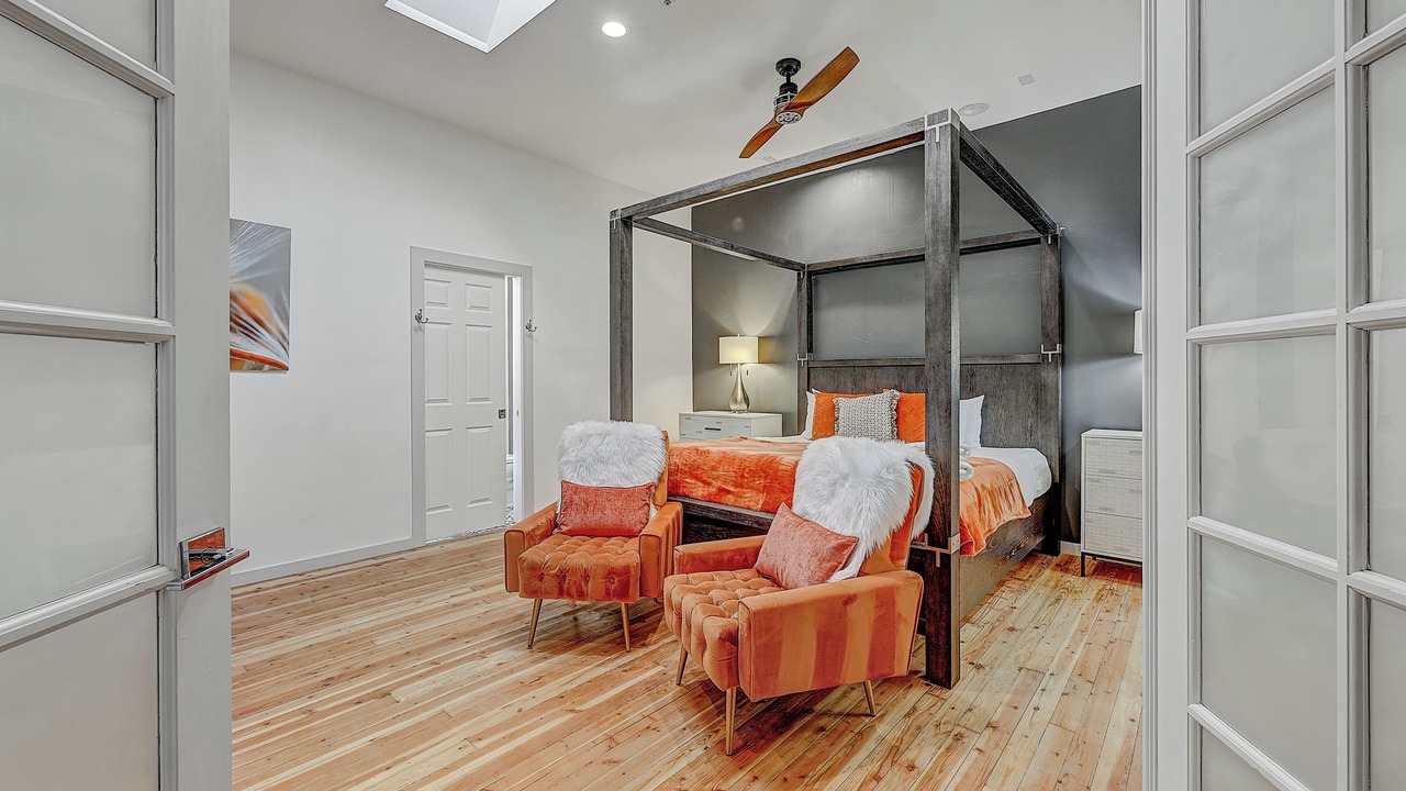 Photo of Bedroom in Brown and Stetson Business
