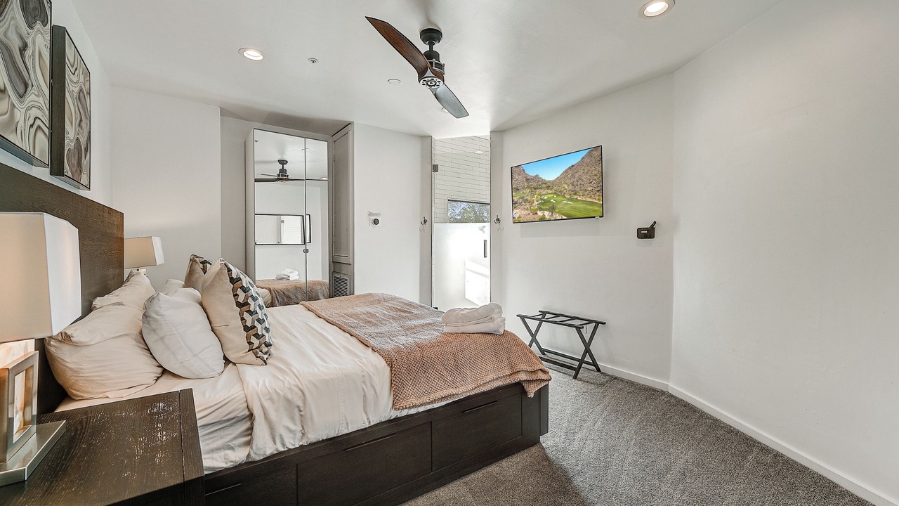 Photo of Bedroom in Brown and Stetson Business
