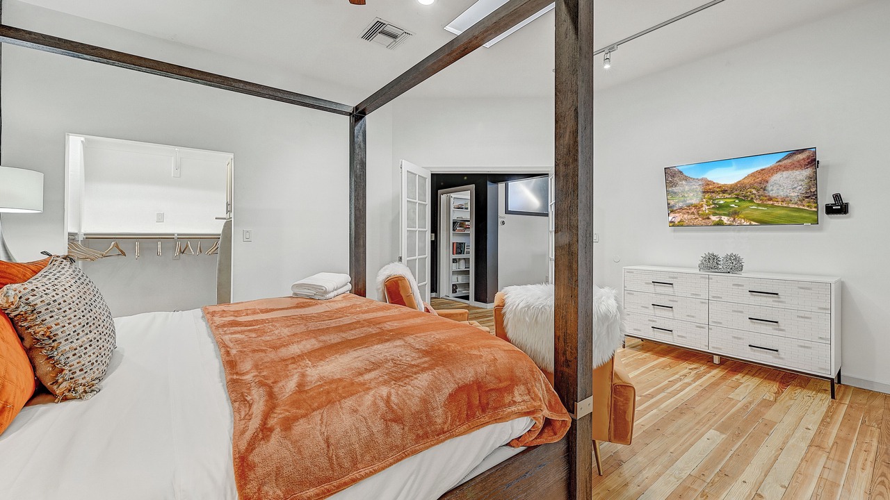Photo of Bedroom in Brown and Stetson Business
