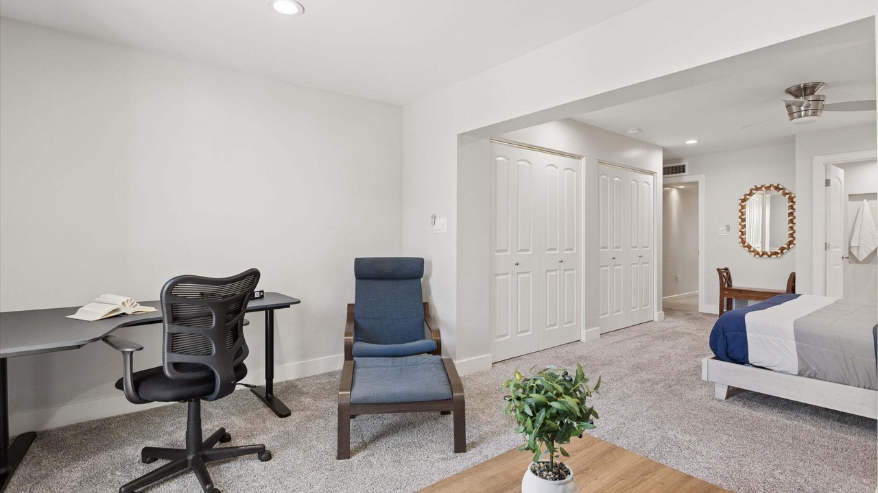 Photo of Bedroom in Brown and Stetson Business
